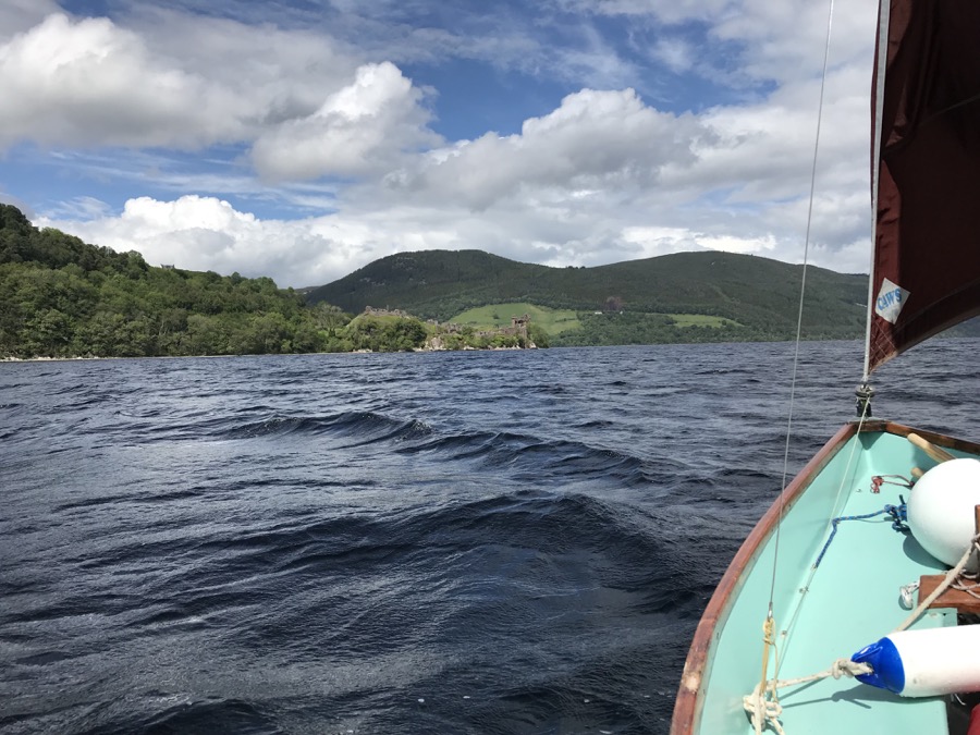 Approaching Urquhart Castle on Loch Ness